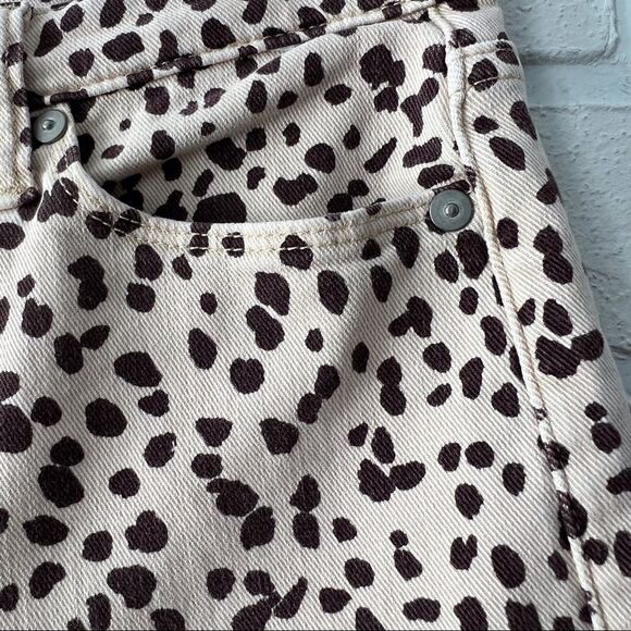 Banana Republic High Rise Skinny Brown Beige Animal Print Skinny Jeans 25p - Picture 7 of 12